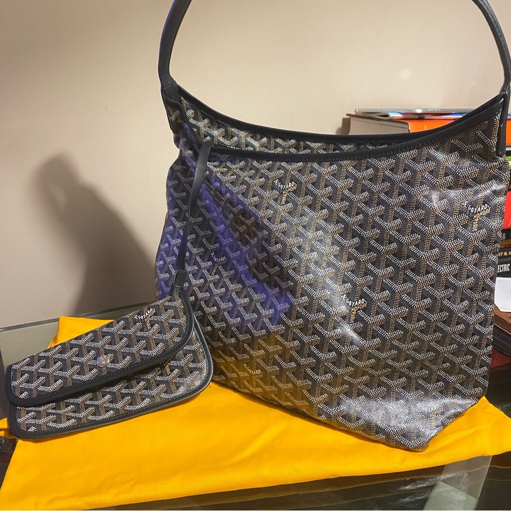 Goyard black boheme hobo bag